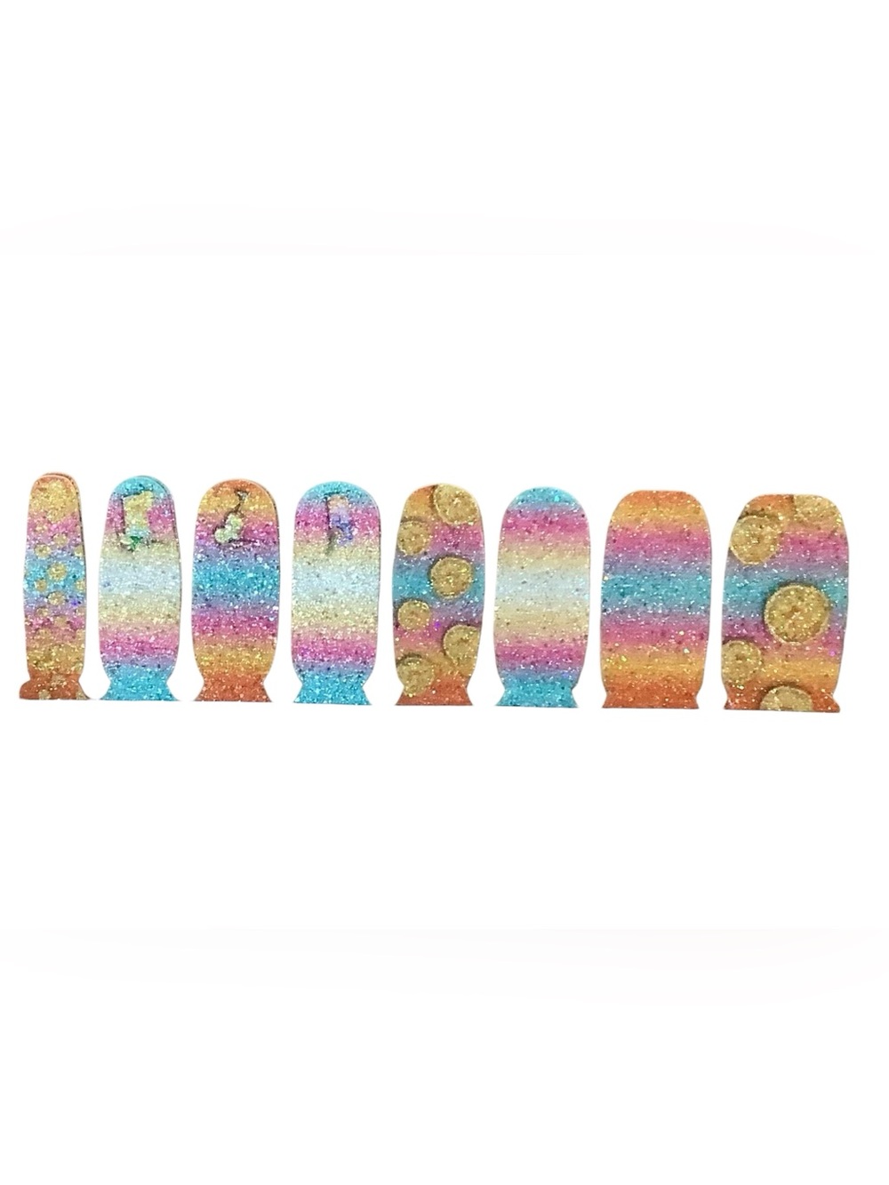 Color Street - Glitter Rainbow Ombre Nail Strips- Multicolor Sparkle